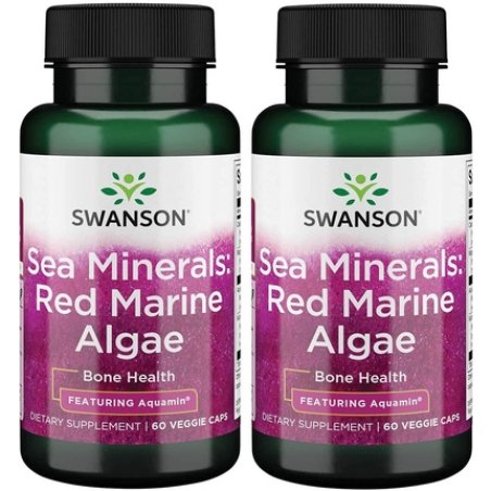 Swanson Aquamin Sea Minerals Red Mineral Algae 60 Veg Capsules