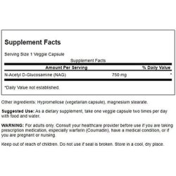 Swanson N-Acetyl D-Glucosamine 750mg 60 Veg Caps