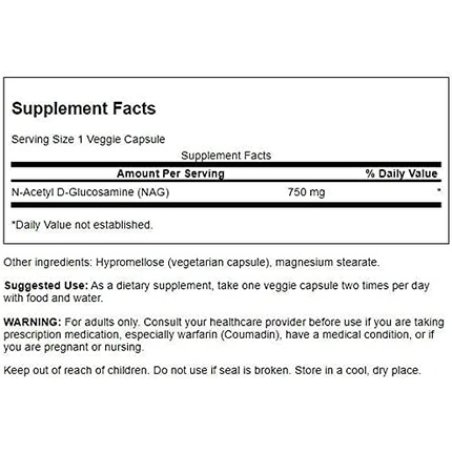 Swanson N-Acetyl D-Glucosamine 750mg 60 Veg Caps