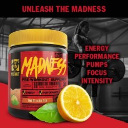 MUTANT Madness Original Pre-Workout Powder Blue Raspberry 225g - 30 Servings