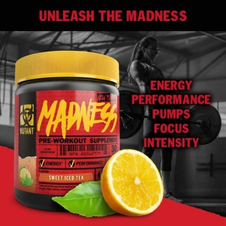 MUTANT Madness Original Pre-Workout Powder Blue Raspberry 225g - 30 Servings