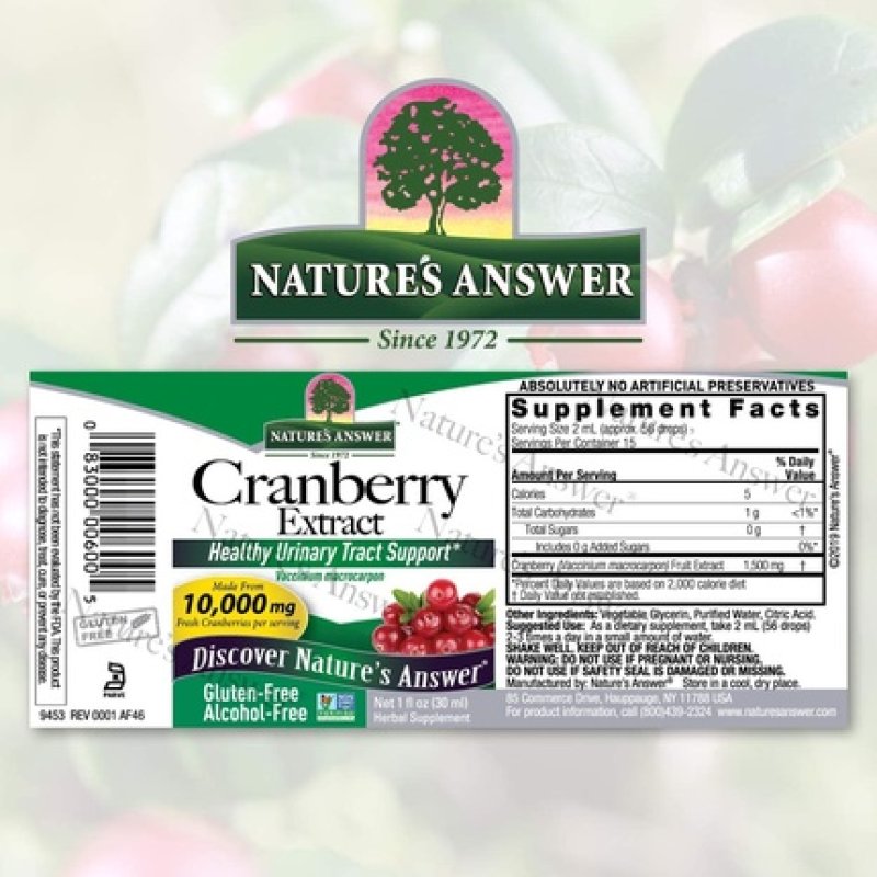 Nature's Answer Cranberry Natural Herbal Extract 30ml