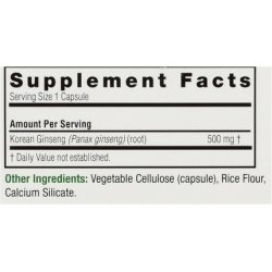 Nature's Answer Korean Ginseng Supports Focus and Memory - Vegan and Gluten-Free