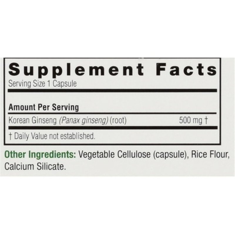 Nature's Answer Korean Ginseng Supports Focus and Memory - Vegan and Gluten-Free