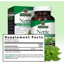 Nature's Answer Nettle Leaf Vegan Capsules 90 Count Prostate Support