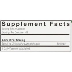 Nature's Answer Spirulina Herbal Powder Capsules 90 Count - Natural Immune Support