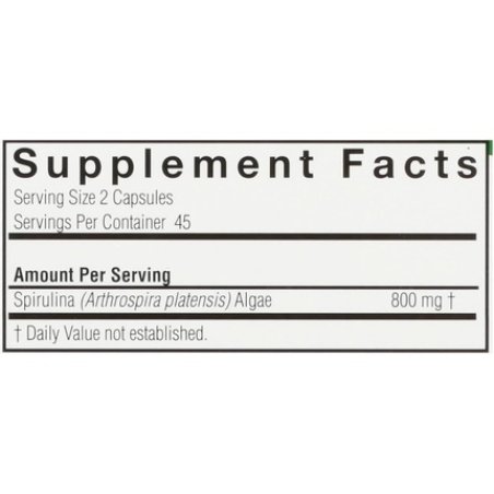Nature's Answer Spirulina Herbal Powder Capsules 90 Count - Natural Immune Support