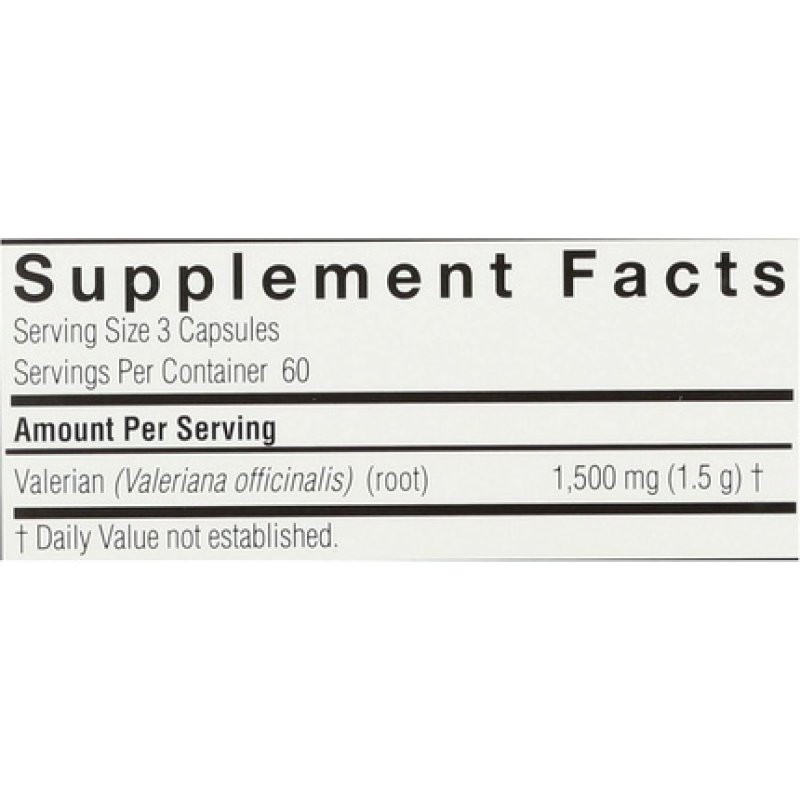Nature's Answer Valerian Root 1500mg Capsules Natural Sleep Aid for Stress