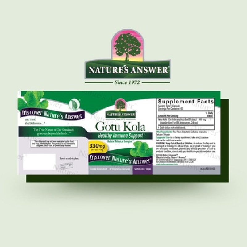 Nature's Answer Gotu Kola Dietary Supplement Supports a Healthy Immune System