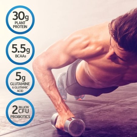 Organic Vegan Sport Protein Powder Vanilla with Probiotics and BCAAs 30g Plant Protein - Garden of Life - 19 Servings