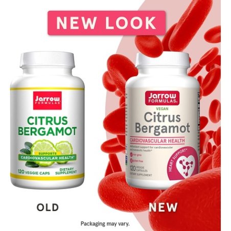 Jarrow Formulas Citrus Bergamot 500mg Cardiovascular Metabolic & Antioxidant Support Dietary Supplement 120 Count