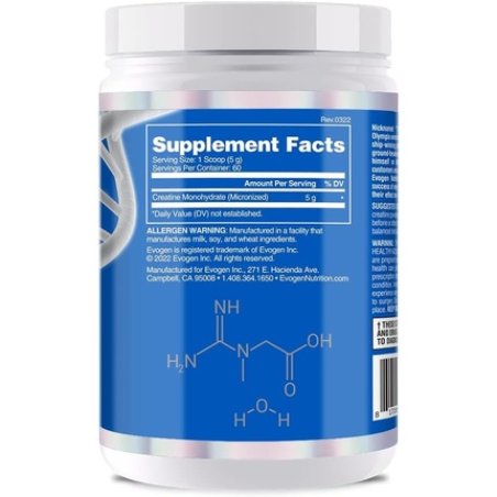 Evogen Creatine Monohydrate Premium Creatine Supplement for Muscle Growth