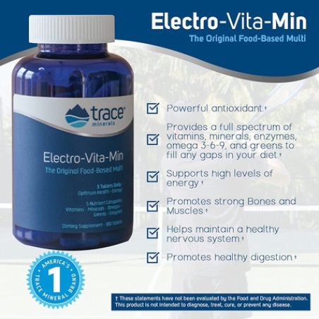 Trace Minerals Research Electro-Vita-Min Daily 5 Tablets - Pack of 180