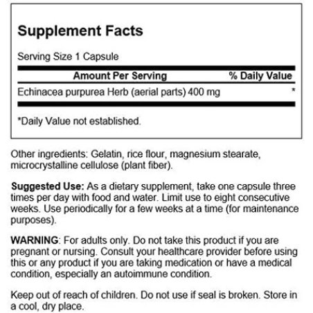 Swanson Echinacea 400mg 100 Capsules