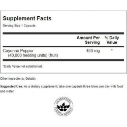 Swanson Cayenne Herbal Supplement Promoting Digestion Circulation & Metabolism Support 300 Capsules 450mg