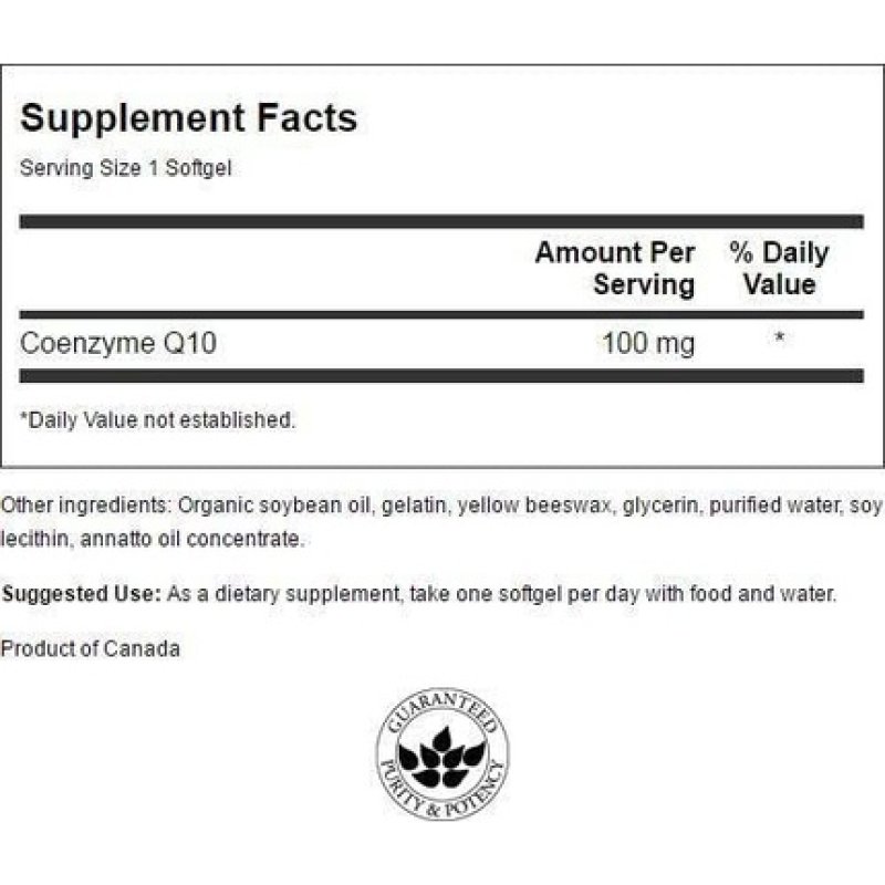 Swanson Coq10 100 100mg 50 Softgels