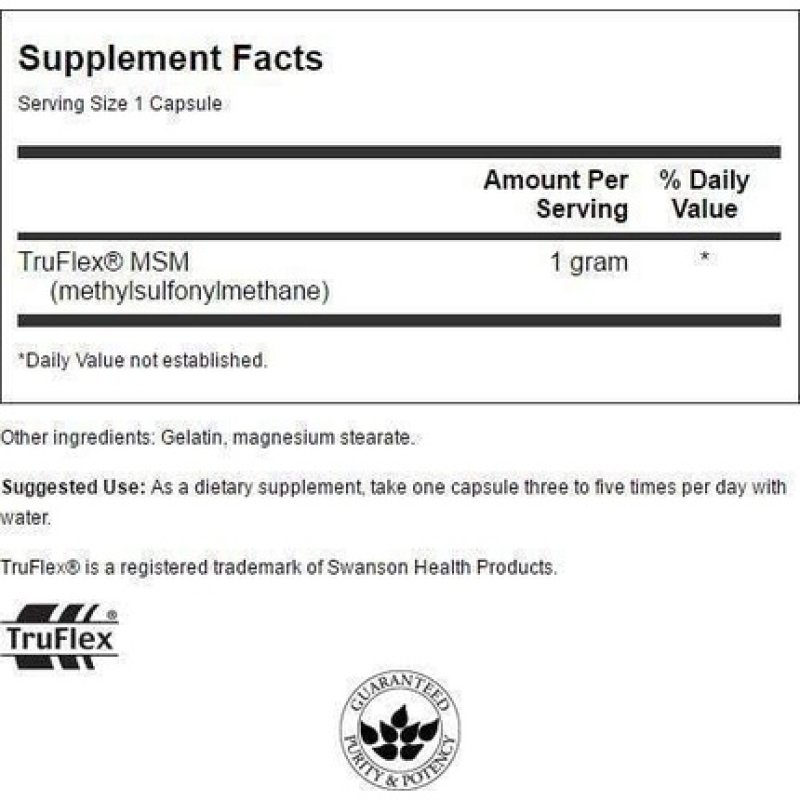 Swanson MSM 1000mg 240 Capsules