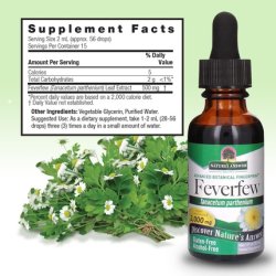 Nature's Answer Alcohol-Free Feverfew 2000mg 1oz Extract Promotes Overall Health