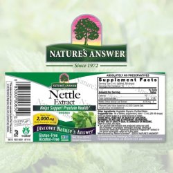 Nature's Answer Alcohol-Free Nettle Leaf 2000mg 1oz Extract Prostate Support Concentrated Dark Green Nettle Leaf Herbal
