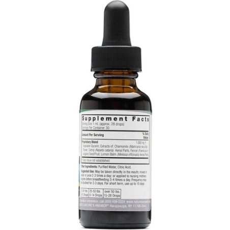 Nature's Answer Kidbubblebgone 1oz Alcohol-Free Liquid Colic Gas Relief