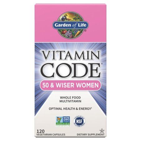 Garden of Life Vitamin Code 50 & Wiser Women 120 Capsules - Multivitamin with Probiotics, Enzymes, Vitamins, and