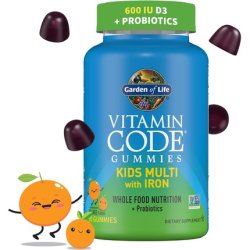 Garden of Life Kids Multivitamin Gummy with Iron and Probiotics for Immune Health
