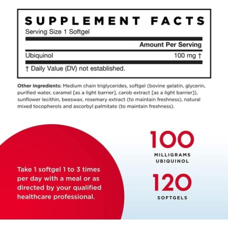 Jarrow Formulas QH-Absorb 100mg High Absorption Co-Q10 Softgels 120 Count