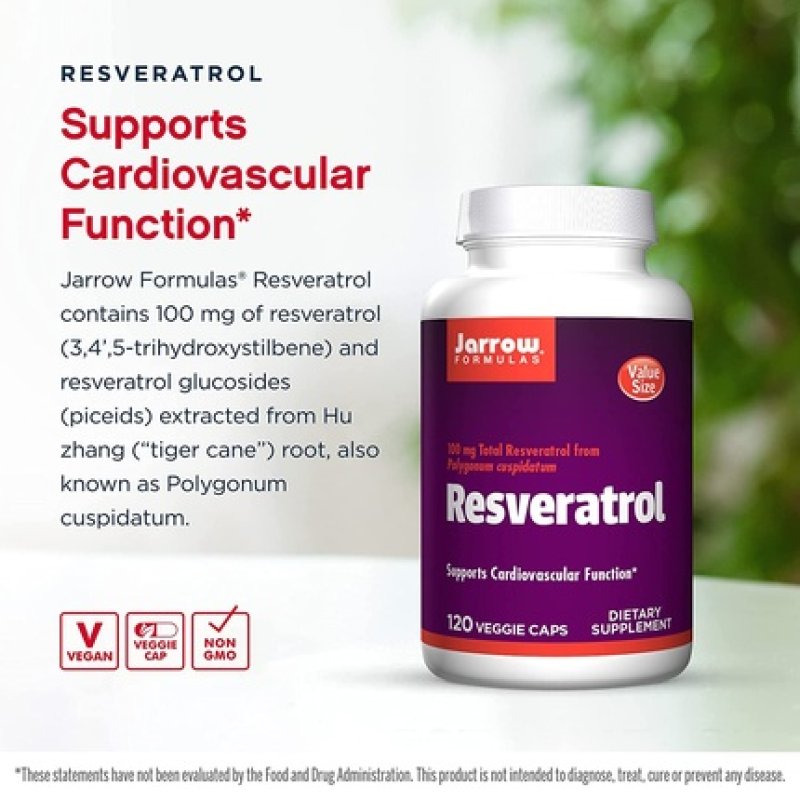 Jarrow Formulas Resveratrol 100mg 120 Veggie Caps
