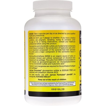 Jarrow Formulas Glucosamine Chondroitin MSM 240 Capsules