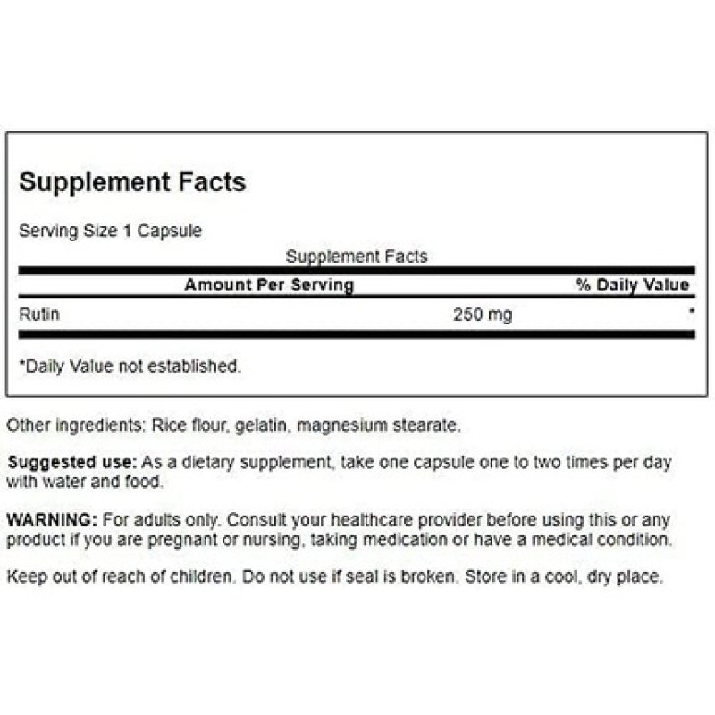 Swanson Rutin Natural Bioflavonoid 250mg 250 Capsules
