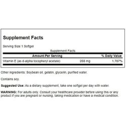 Swanson Natural Vitamin E 400 IU 268mg 100 Softgels