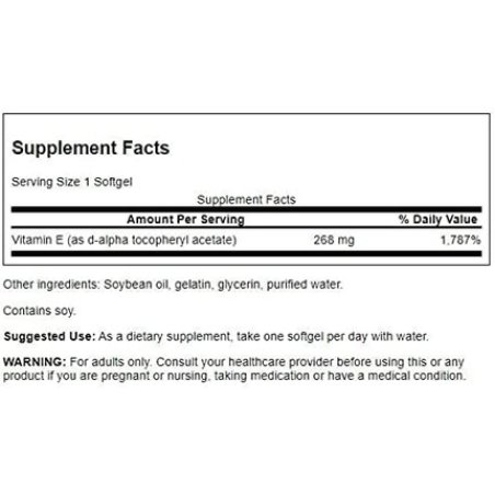 Swanson Natural Vitamin E 400 IU 268mg 100 Softgels