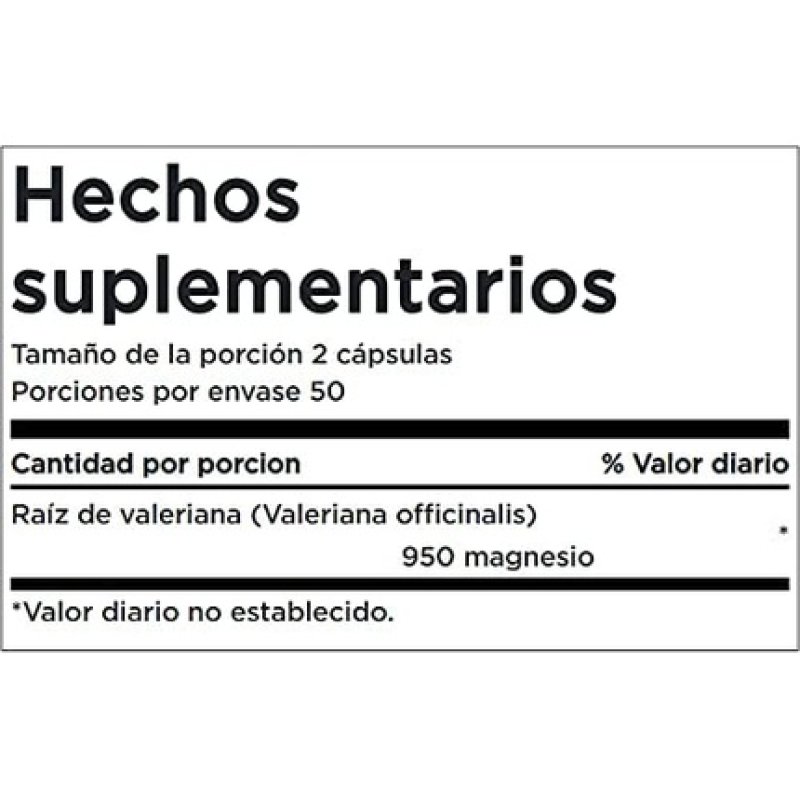 Swanson Valerian Root Supplement 100 Capsules