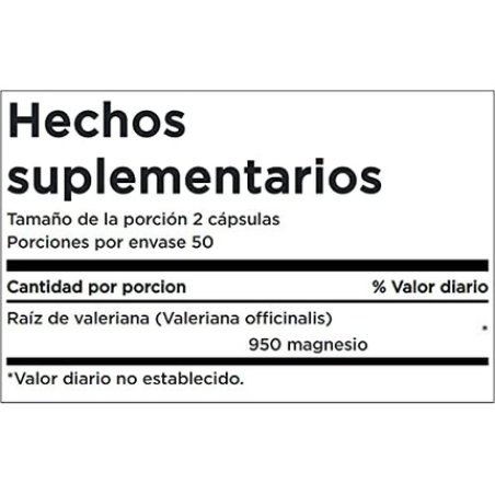 Swanson Valerian Root Supplement 100 Capsules