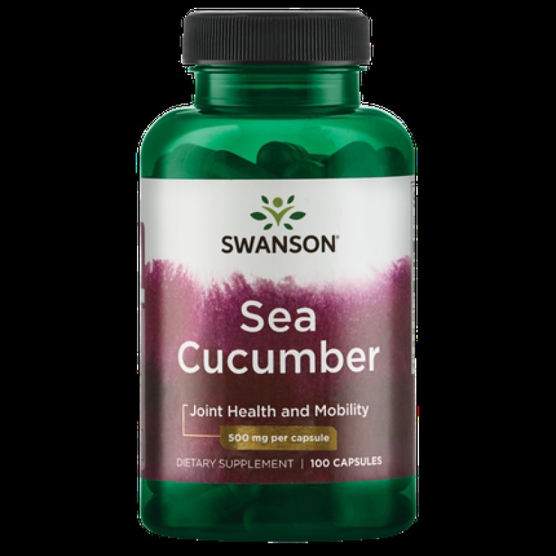 Swanson Sea Cucumber Natural Supplement Promoting Joint Health & Mobility Support 100 Capsules 500mg