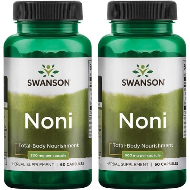 Swanson Noni 500mg Herbal Supplement 60 Capsules - Pack of 2