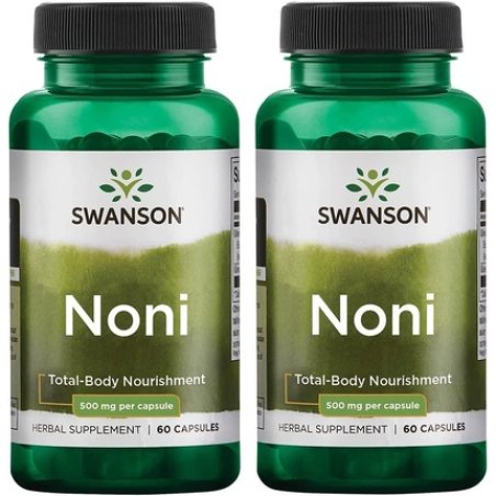 Swanson Noni 500mg Herbal Supplement 60 Capsules - Pack of 2