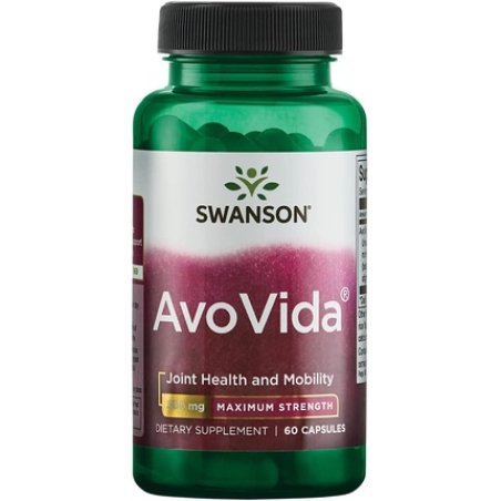 Swanson Avocado Soy AvoVida Maximum Strength ASU Supplement for Joints 300mg 60 Capsules