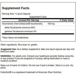 Swanson Double Strength Tocotrienols Vitamin E Tocotrienols Supporting Heart Health Nervous System & Healthy