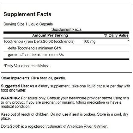 Swanson Double Strength Tocotrienols Vitamin E Tocotrienols Supporting Heart Health Nervous System & Healthy
