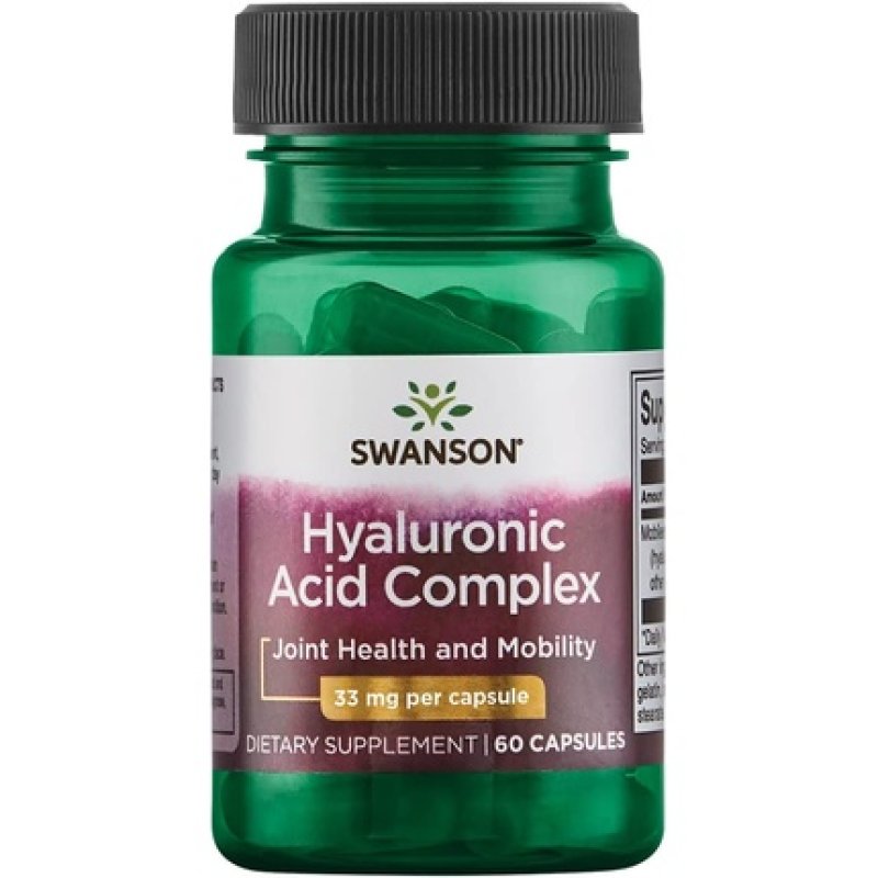 Swanson Hyal-Joint Hyaluronic Acid Complex 33mg 60 Capsules
