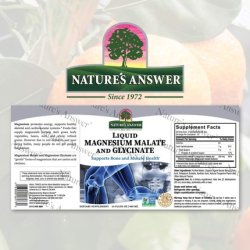 Nature's Answer Liquid Magnesium Malate and Glycinate Supports Healthy Bone Muscle Function Promotes Cardiovascular