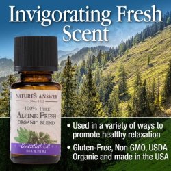 Nature's Answer 100% Pure Organic Alpine Fresh Essential Oil Blend 0.5oz