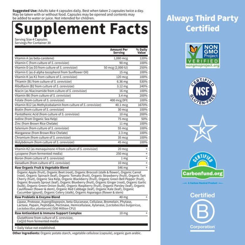 Garden of Life 0658010113694 vitamin/multivitamin Multivitamins