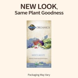 Garden of Life Organics Whole Food Multivitamin for Men 60 Tablets - Vegan