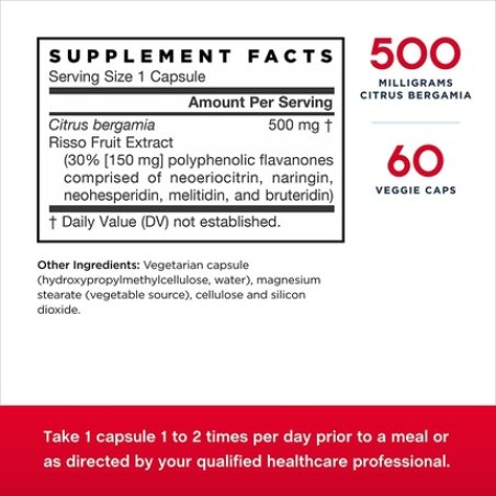 Jarrow Formulas Citrus Bergamot 500mg 60 Vcaps