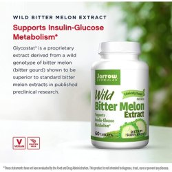 Jarrow Formulas Wild Bitter Melon Extract 750mg Supports Insulin Glucose Metabolism 60 Count