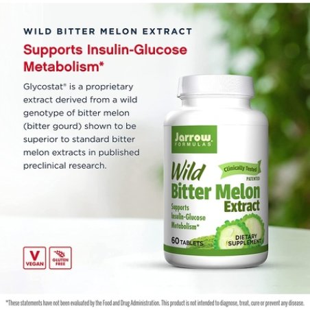 Jarrow Formulas Wild Bitter Melon Extract 750mg Supports Insulin Glucose Metabolism 60 Count