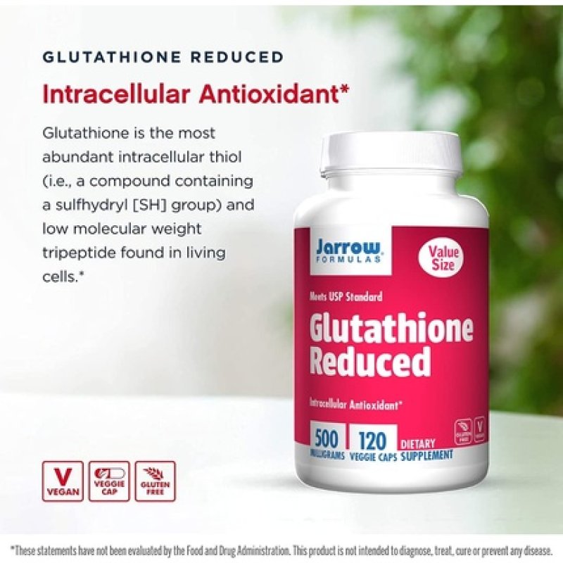 Jarrow Formulas Glutathione Reduced Multivitamin Capsules 500mg 120 Count 200g