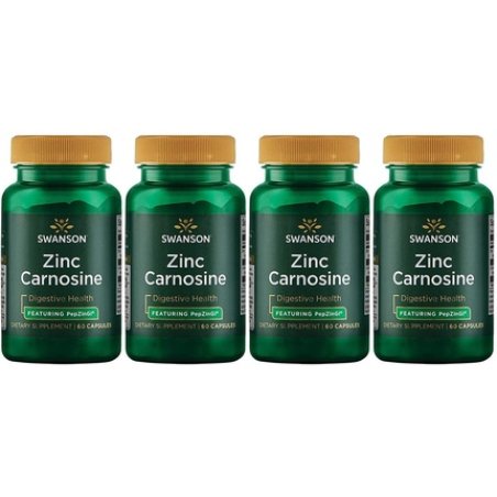 Swanson Zinc Carnosine PepZin GI Natural Supplement Supporting Gastric Health 60 Capsules